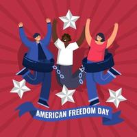 National Freedom Day with Character vector