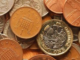 Pound coins United Kingdom currency photo