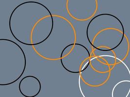 Abstract orange white grey circles with slate gray background photo