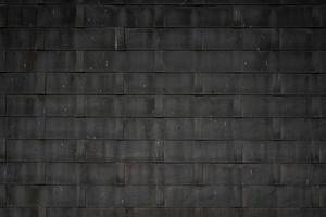 the Black raw square rubber roof pattern for background in some place in Thailand. photo