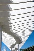 Malaga, Andalucia, Spain, 2016. Modern Pergola in the Harbour Area of Malaga photo