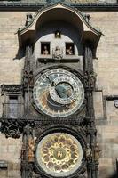 Prague, Czech Republic, 2014. Astronomical clock at the Old Town City Hall in Prague photo