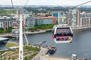 London, Uk, 2014. View of the London cable car over the River Thames photo