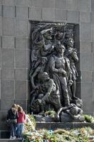 Warsaw, Poland, 2014. Western side Monument to the 70th Anniversary of the Warsaw Ghetto Uprising in Warsaw photo