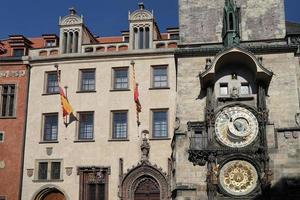 Prague, Czech Republic, 2014. Astronomical clock at Old Town City Hall photo