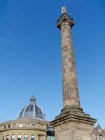 NEWCASTLE UPON TYNE, TYNE AND WEAR, UK, 2018. View of the Grey's Monument in Newcastle upon Tyne, Tyne and Wear on January 20, 2018 photo