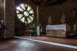 Baia, Sardinia, Italy, 2015. Church of the Franciscan Father Don Giacomino in Baia Sardinia photo