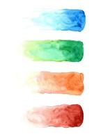 Watercolor paintings with artistic Colorful abstract images on white paper. Watercolor concept. photo