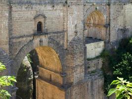 RONDA, ANDALUCIA, SPAIN, 2014. View of the New Bridge in Ronda Spain on May 8, 2014 photo