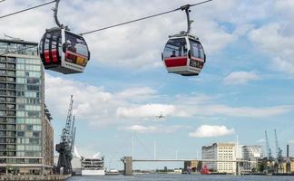 London, Uk, 2014. View of the London cable car over the River Thames photo