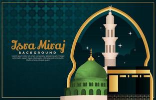 Isra Mi'raj Background Concept vector