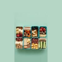 verduras, frutas y hortalizas para el cuidado de la salud. foto