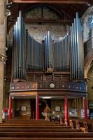 EAST GRINSTEAD, WEST SUSSEX, UK, 2019. Organ in St Swithun's Church in East Grinstead West Sussex on November 29, 2019 photo