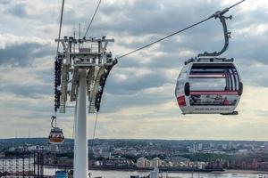 London, Uk, 2014. View of the London cable car over the River Thames photo