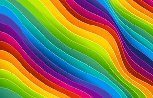 Rainbow Waves Background vector