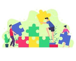 Collaboration and teamwork illustration vector