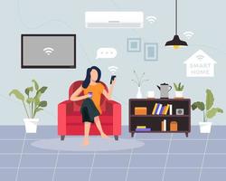 Smart home concept illustration vector