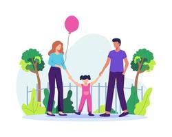 Family spending time together vector