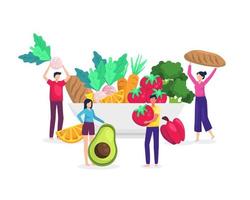 Healthy food concept illustration vector