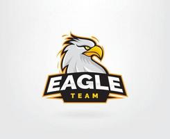 diseño de logotipo de esports de águila vector