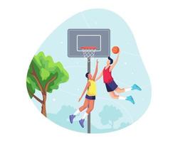 Basketball sport illustration concept vector