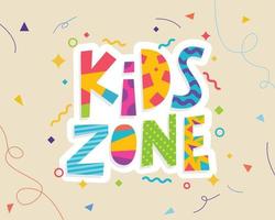 Kids zone banner template vector