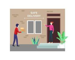 Safe delivery illustration vector
