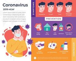 ilustración infográfica del virus corona vector