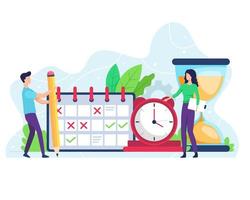 Time management illustration vector