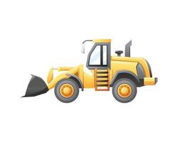 Vector illustration Bulldozer construction vehicle