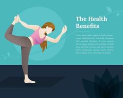 ilustración vectorial de yoga para la salud vector