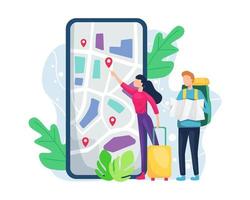 Traveler find location vector