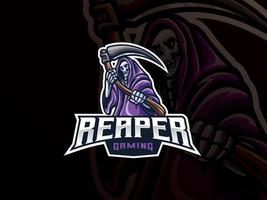 Grim reaper mascot sport logo design vector