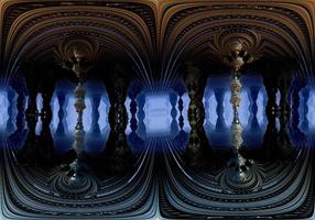 diseño fractal generado por ordenador abstracto. Ilustración 3d de un hermoso conjunto de mandelbrot matemático infinito fractal. foto