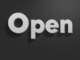 Open concept image dark Background photo