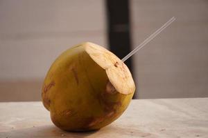 green coconut water straw images photo