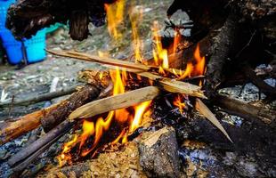 fuego de madera imagen hd sesion fria