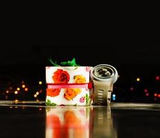 Gift box of watch for some close photo