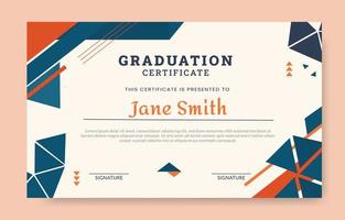 Geometric Graduation Certificate Template vector