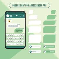 Flat Bubble Chat Messenger App vector