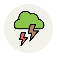 Trendy Thunderstorm Concepts vector