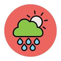 Trendy Raining Concepts vector