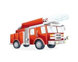 camión de bomberos de ilustración vectorial vector