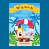 cartel de verano de seguridad vector