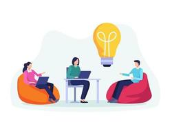 Business idea brainstorming illustration vector