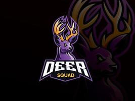 Deer mascot sport logo design vector