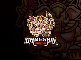 logotipo de esports de ganesha vector