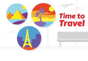 Time to travel vector illustration
