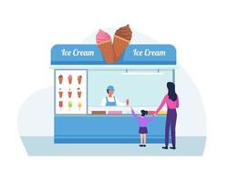ilustración de tienda de helados
