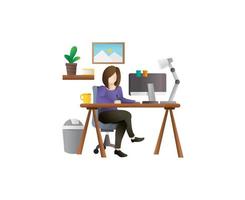 Work freelance illustration vector
